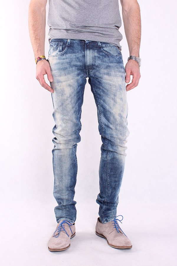 ANBASS, Herren Jeans, Hose, Denim, Blau 